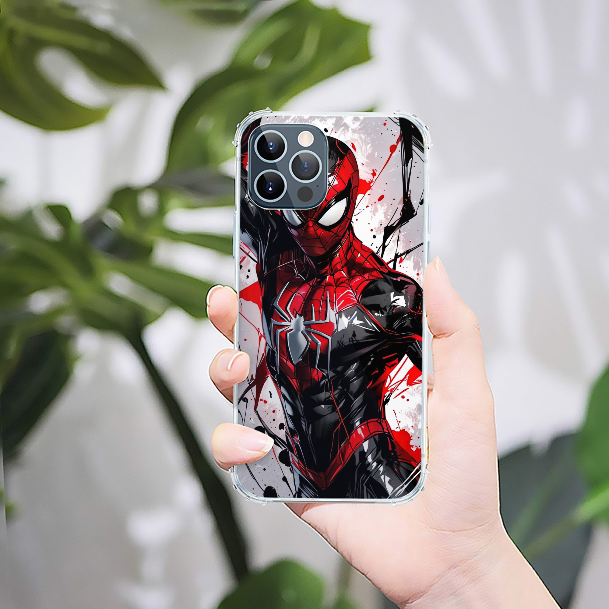 （画像用） Spider Man スパイダーマン 【iPhone 12シリーズ対応】透明スマホケース（クリアソフトケース）